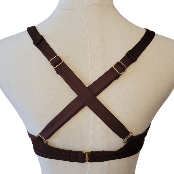 NWT La Blanca Java Brown Underwire Bikini Top - Picture 3 of 4
